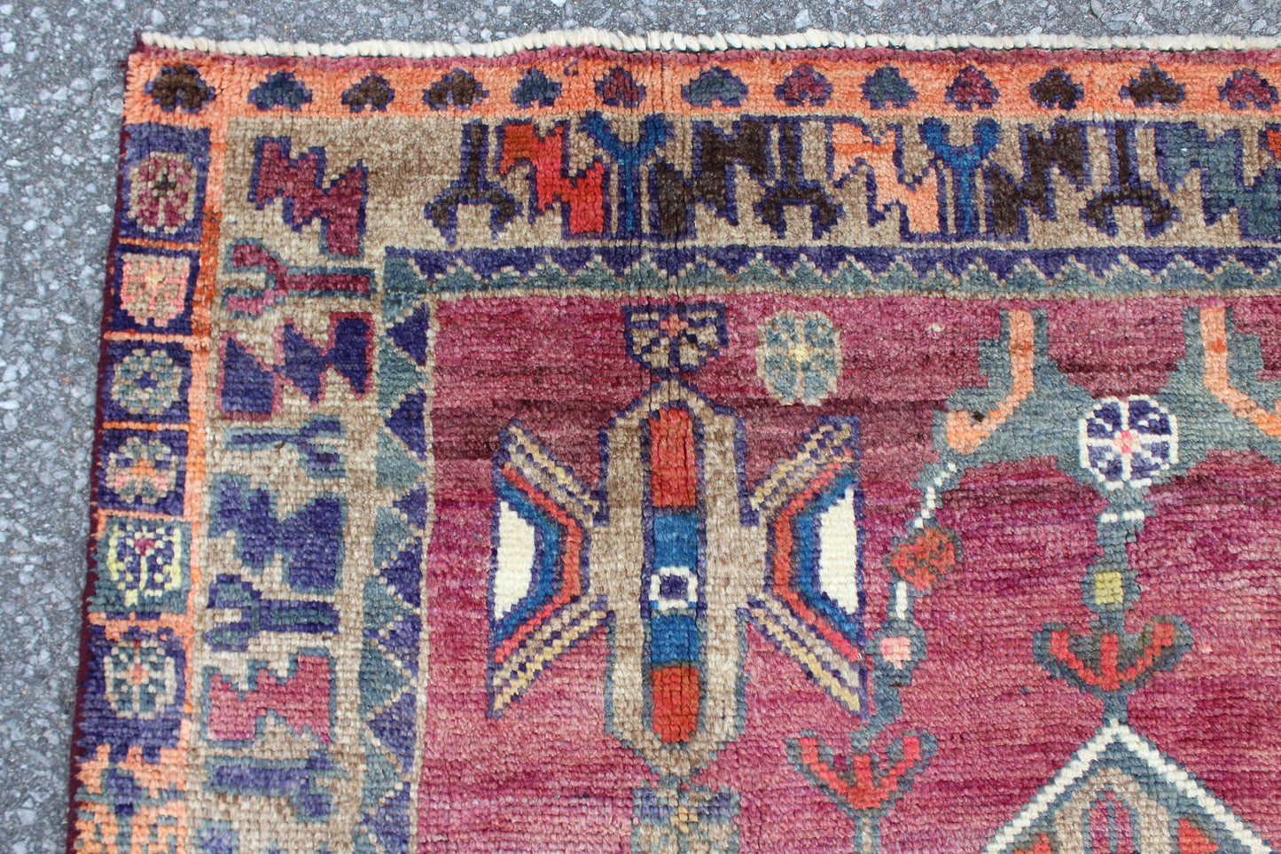 Red 5x10 Vintage Rug | Tribal Oriental Persian Rug | Kazak Bohemian Rug | Handmade Rug