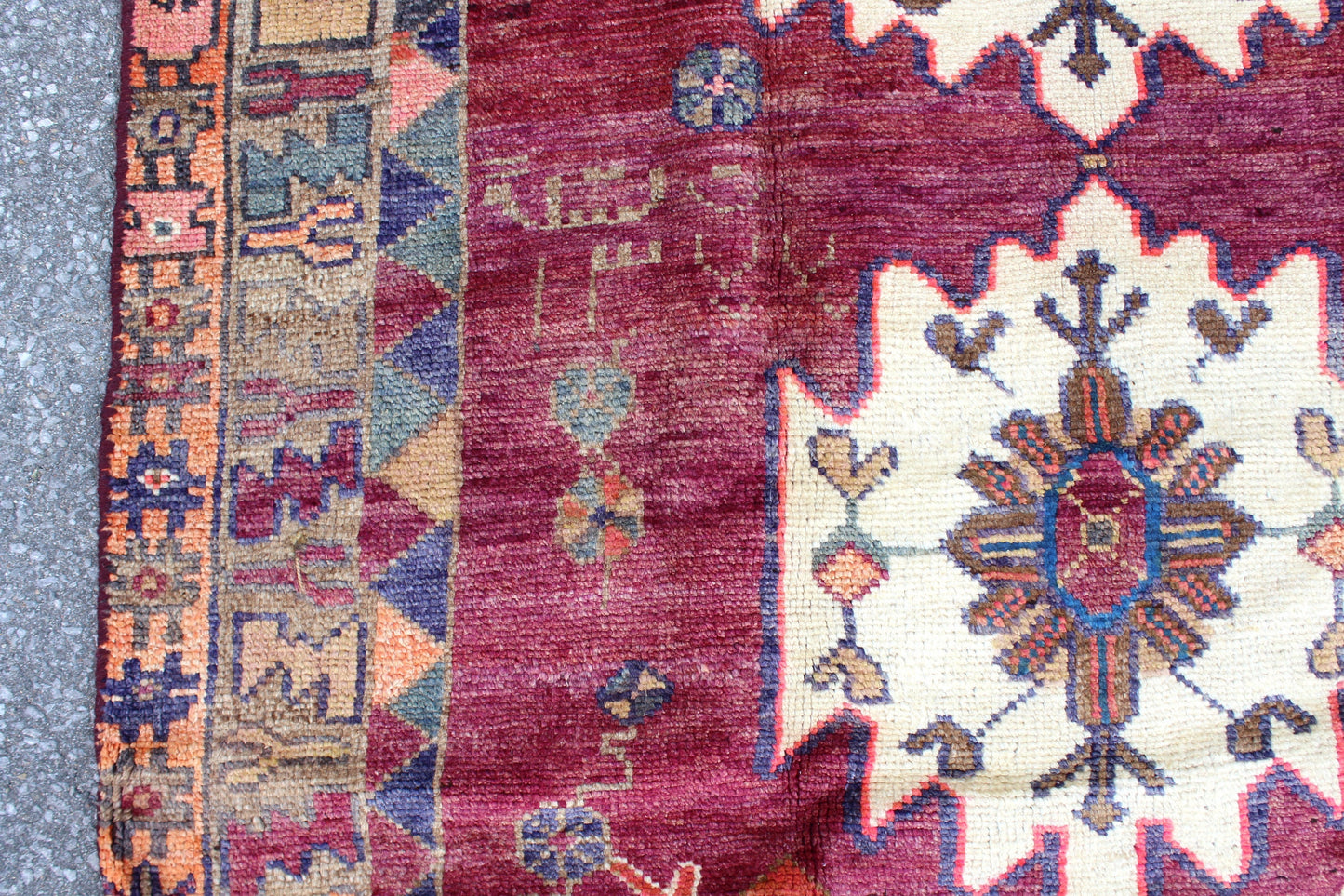 Red 5x10 Vintage Rug | Tribal Oriental Persian Rug | Kazak Bohemian Rug | Handmade Rug