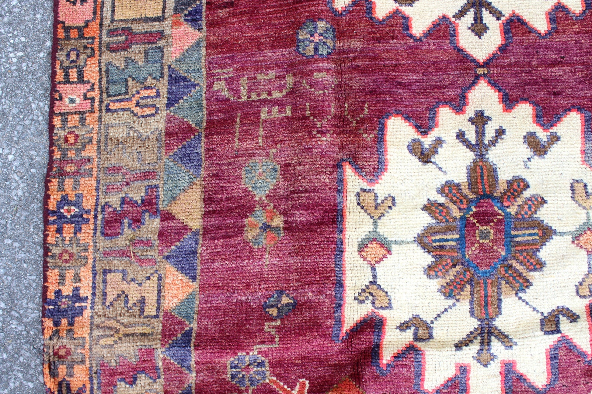 Red 5x10 Vintage Rug | Tribal Oriental Persian Rug | Kazak Bohemian Rug | Handmade Rug