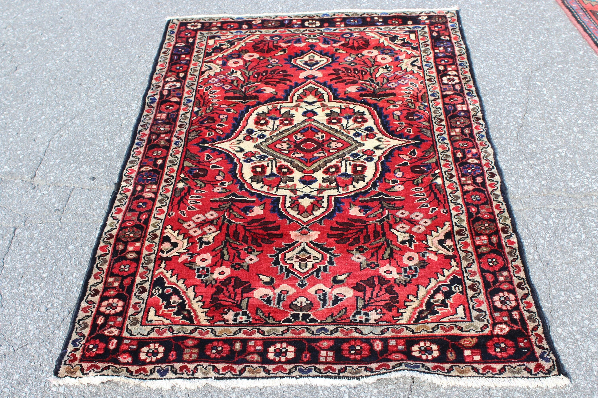 Red Black 3x5 Vintage Rug | Tribal Oriental Persian Rug | Kazak Bohemian Rug | Handmade Rug6