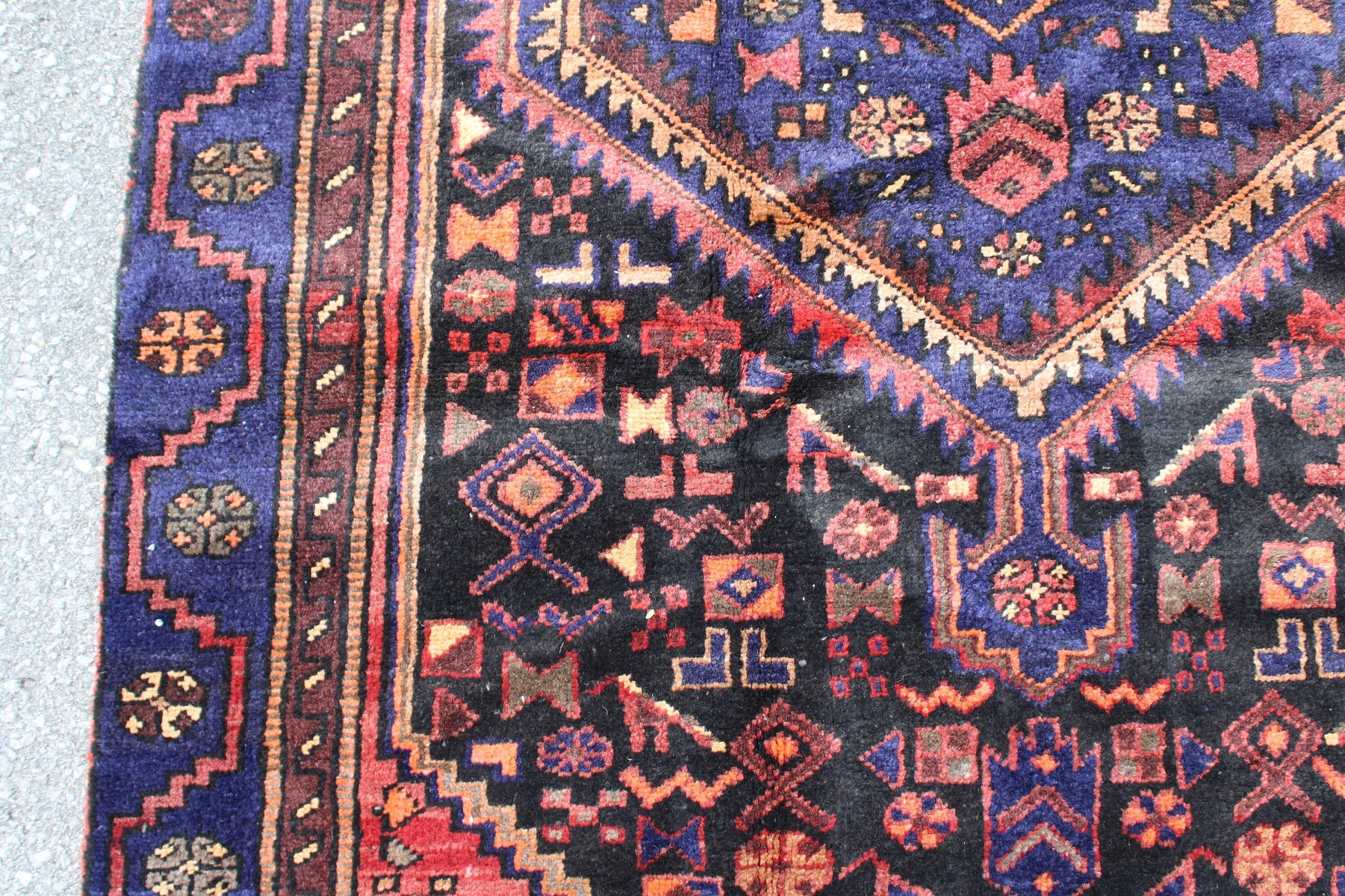 Red 4x7 Vintage Rug | Tribal Oriental Persian Rug | Kazak Bohemian Rug | Handmade Rug