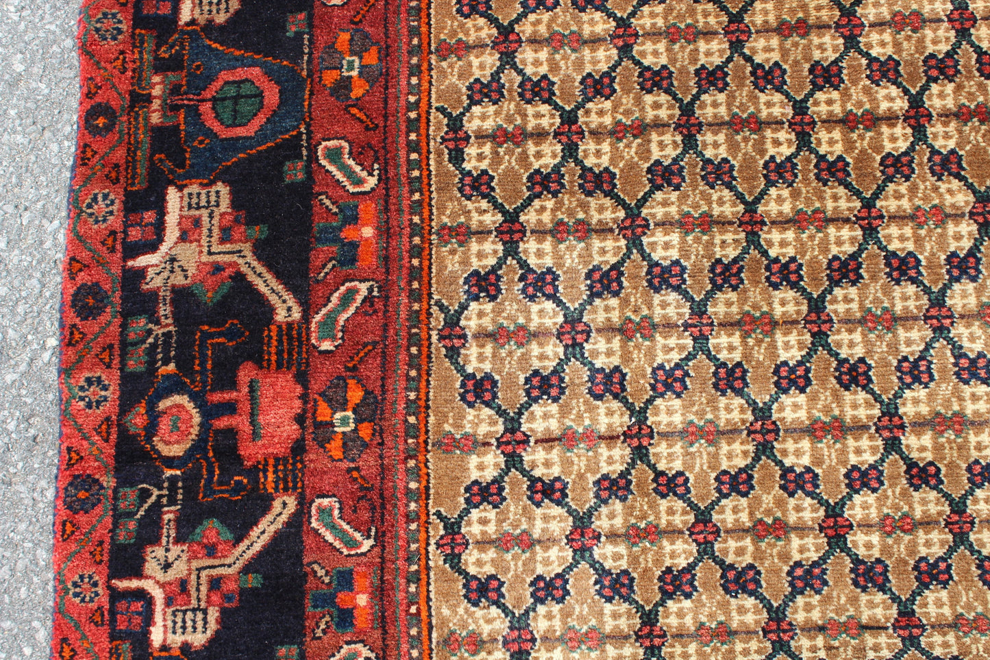 Red Black 5x8 Vintage Rug | Tribal Oriental Persian Rug | Kazak Bohemian Rug | Handmade Rug