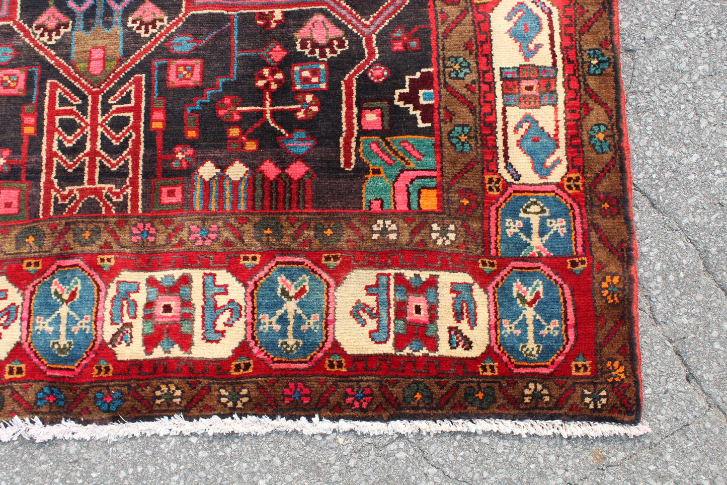 Red 5x9 Vintage Rug | Tribal Oriental Persian Rug | Kazak Bohemian Rug | Handmade Rug