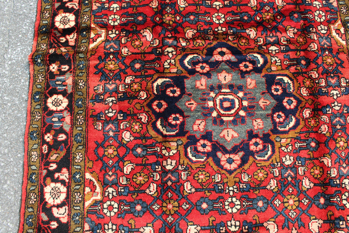 Red 4x7 Vintage Rug | Tribal Oriental Persian Rug | Kazak Bohemian Rug | Handmade Rug