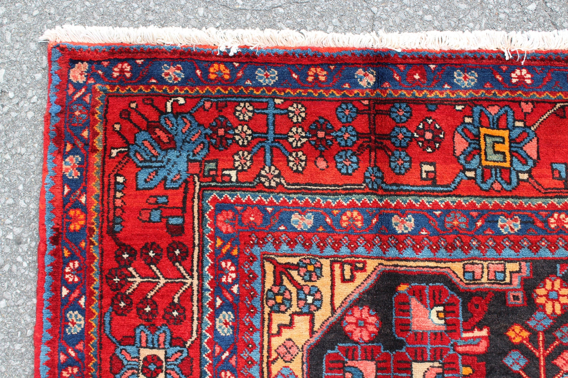 Red 6x10 Vintage Rug | Tribal Oriental Persian Rug | Kazak Bohemian Rug | Handmade Rug