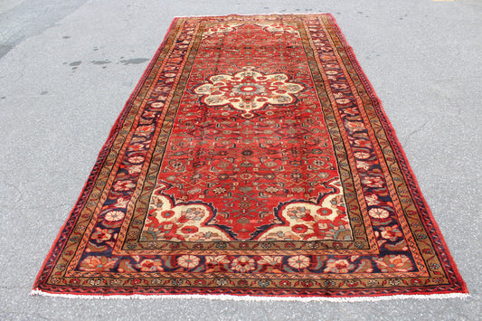 Red 6x10 Vintage Rug | Tribal Oriental Persian Rug | Kazak Bohemian Rug | Handmade Rug