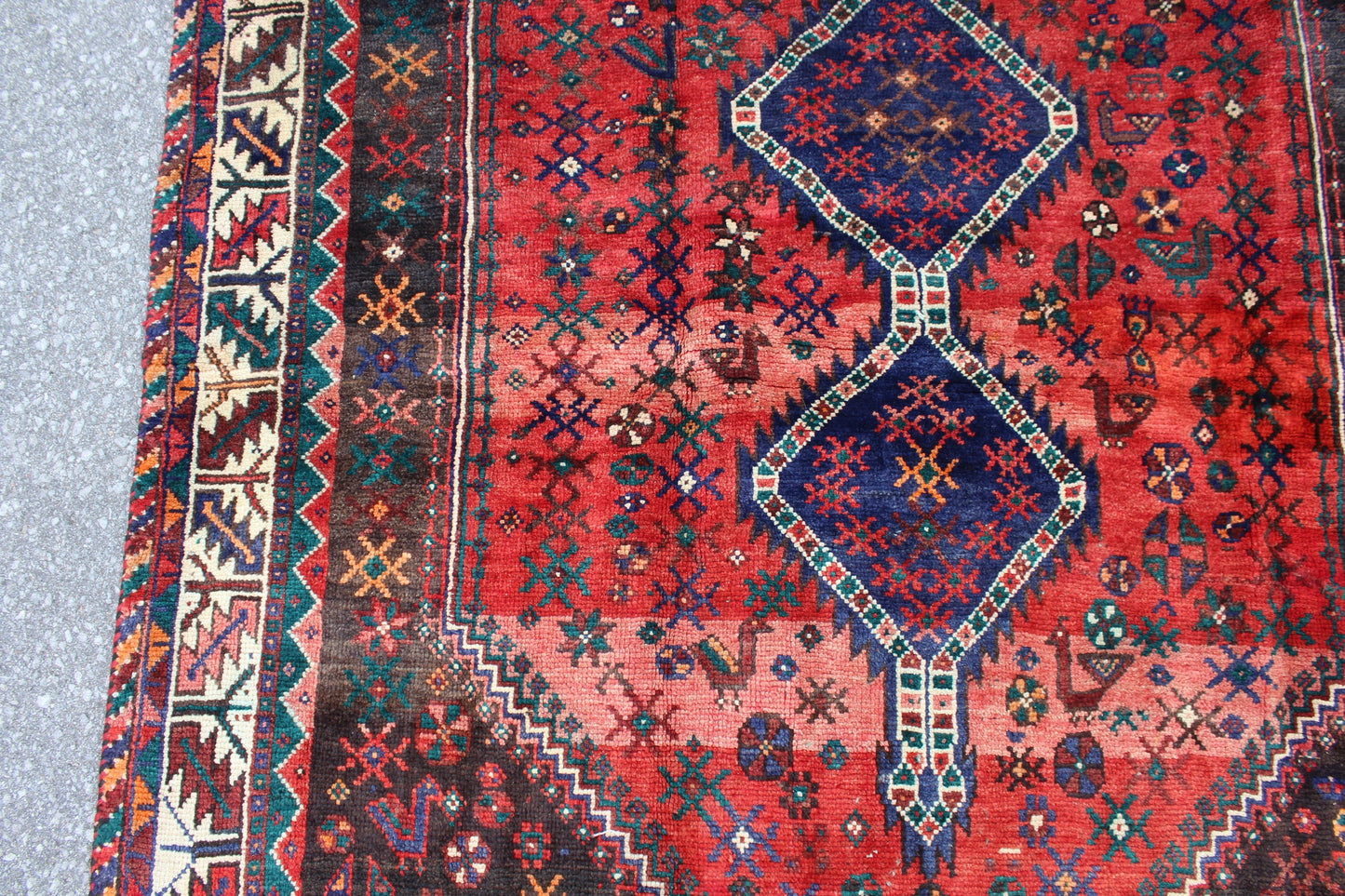 Vintage Persian 5x6 Multi Color Handmade Rug with