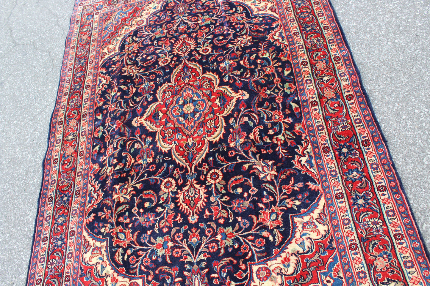 Red 4x7 Vintage Rug | Tribal Oriental Persian Rug | Kazak Bohemian Rug | Handmade Rug