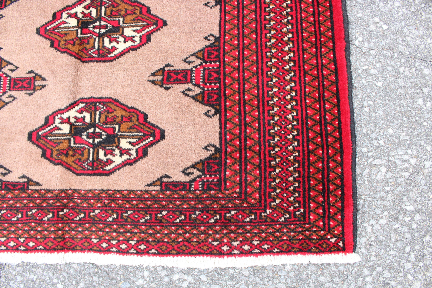 Red Peach 3x4 Vintage Tribal Oriental Persian Handmade Rug