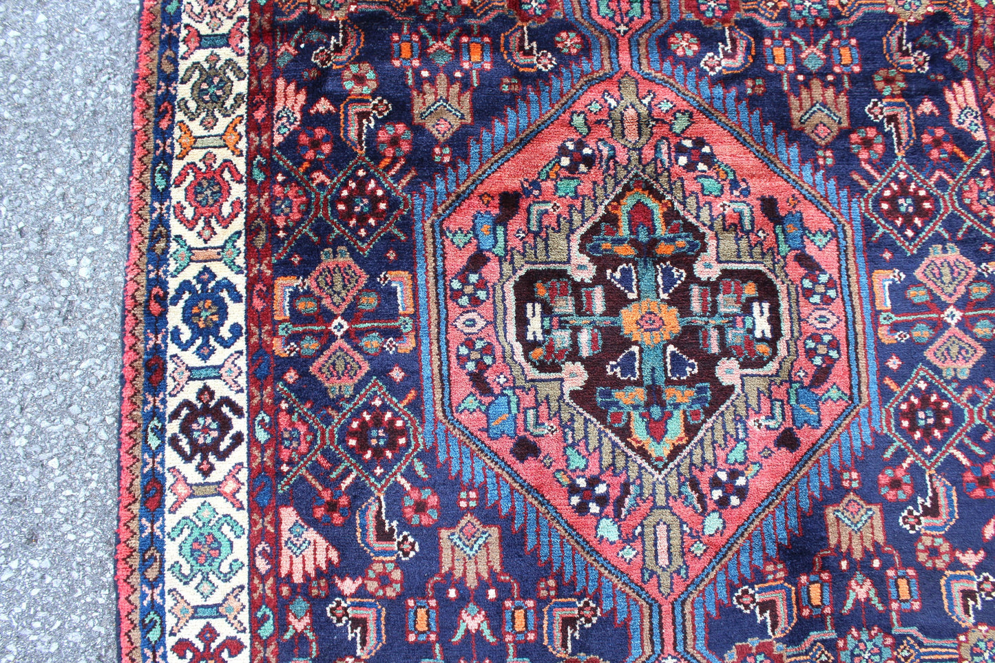 Red 4x7 Vintage Rug | Tribal Oriental Persian Rug | Kazak Bohemian Rug | Handmade Rug