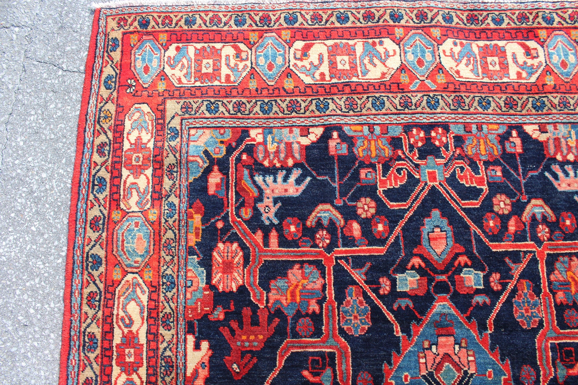Red 6x10 Vintage Rug | Tribal Oriental Persian Rug | Kazak Bohemian Rug | Handmade Rug