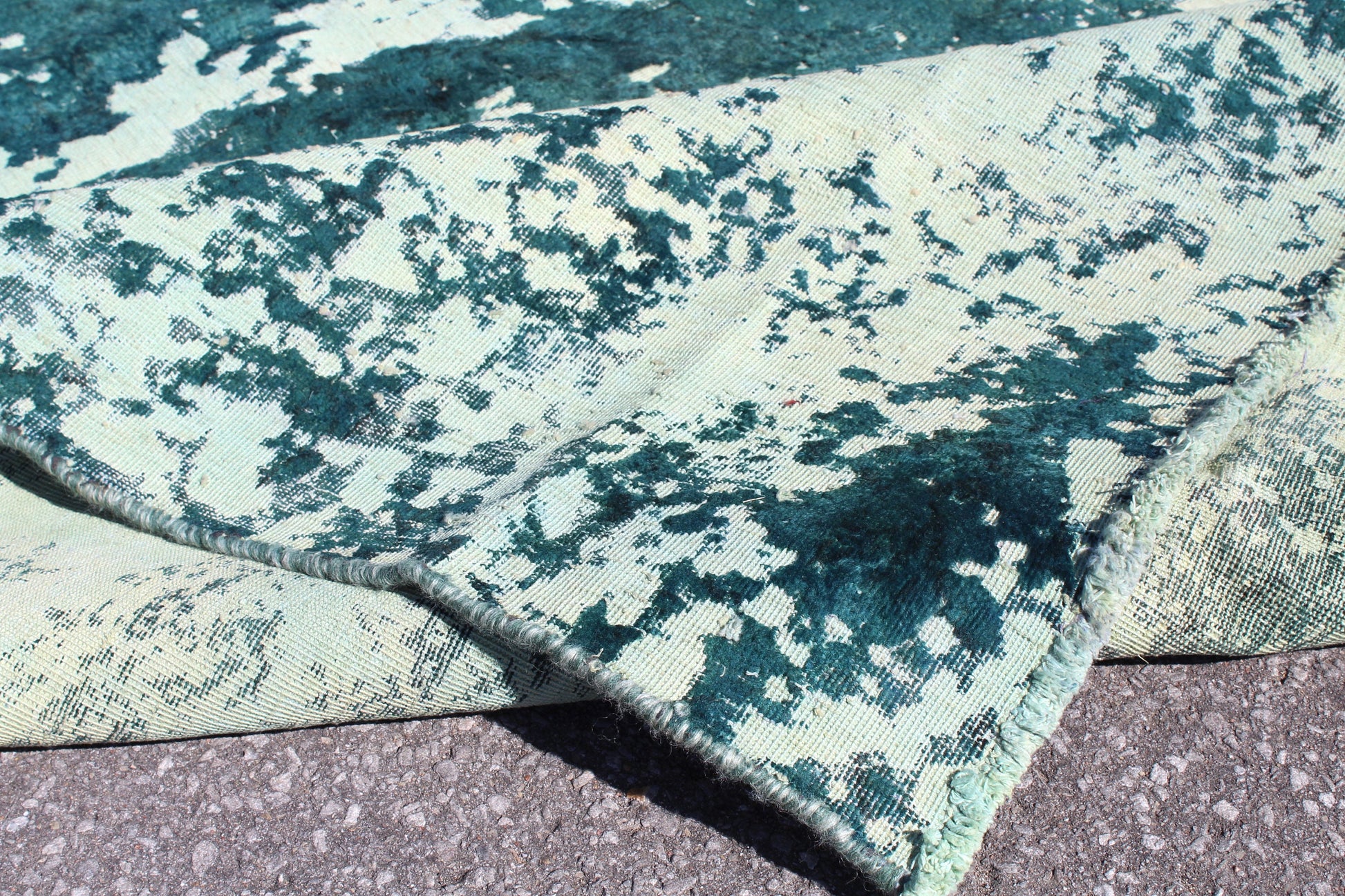 White Green 6x8 Vintage Rug | Tribal Oriental Persian Rug | Kazak Bohemian Rug | Handmade Rug