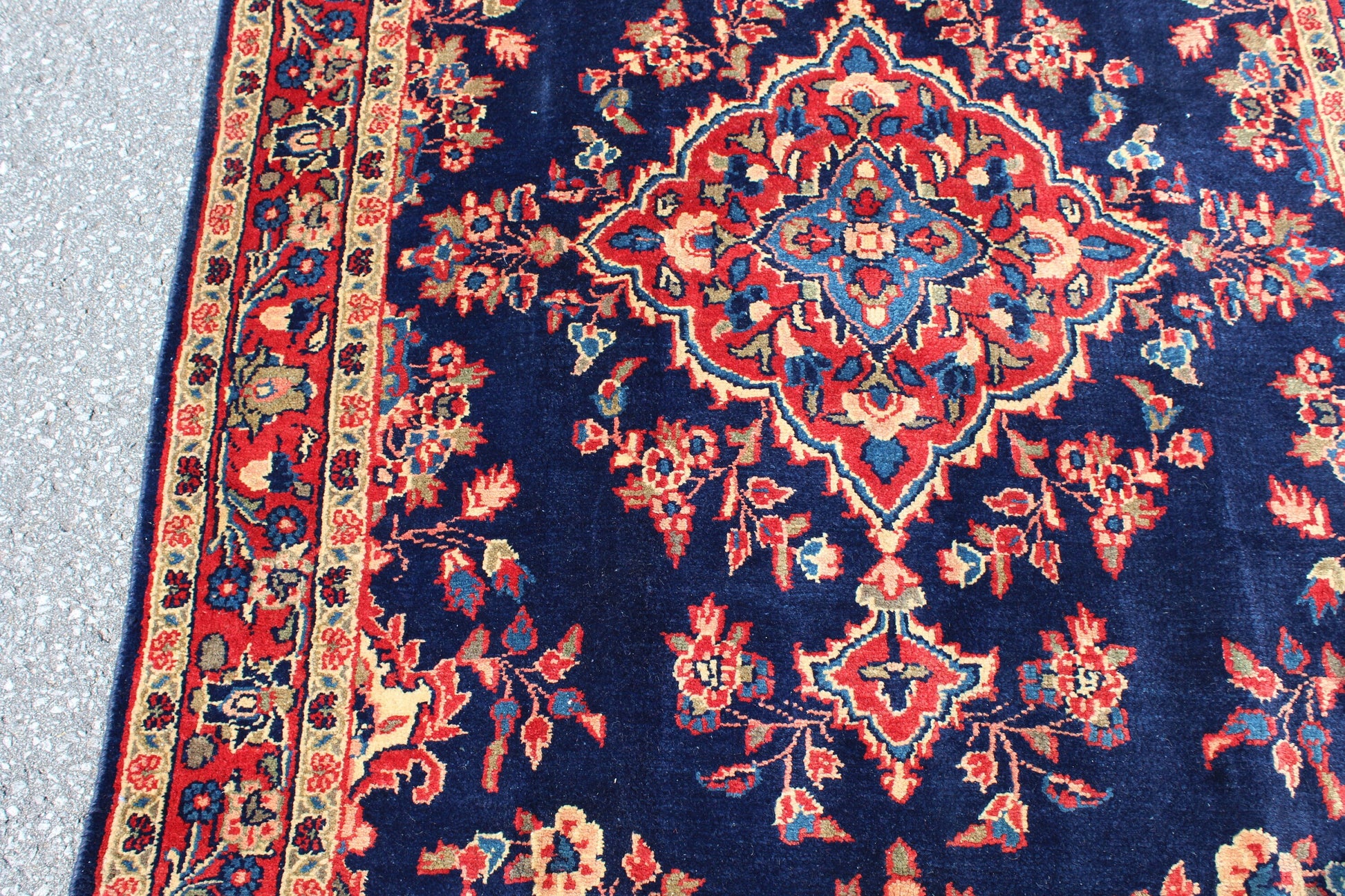 Red 4x7 Vintage Rug | Tribal Oriental Persian Rug | Kazak Bohemian Rug | Handmade Rug