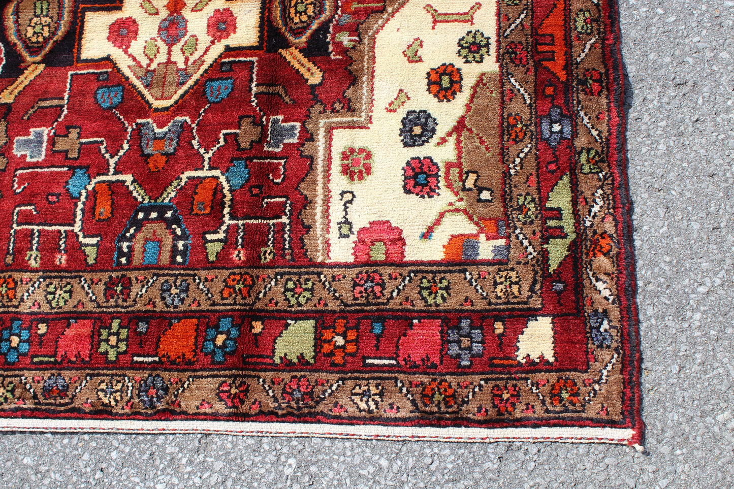 Red 5x8 Vintage Rug | Tribal Oriental Persian Rug | Kazak Bohemian Rug | Handmade Rug