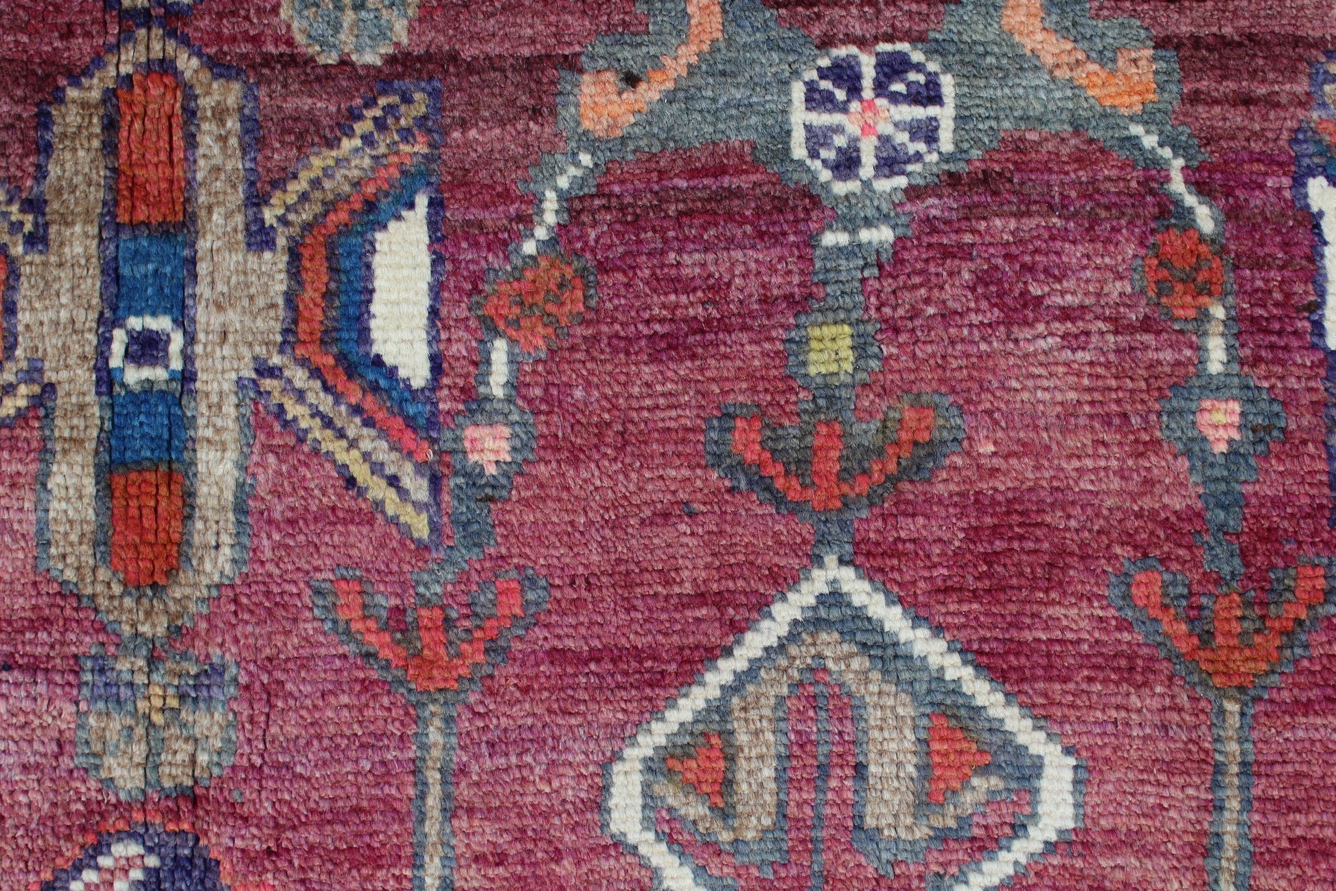 Red 5x10 Vintage Rug | Tribal Oriental Persian Rug | Kazak Bohemian Rug | Handmade Rug