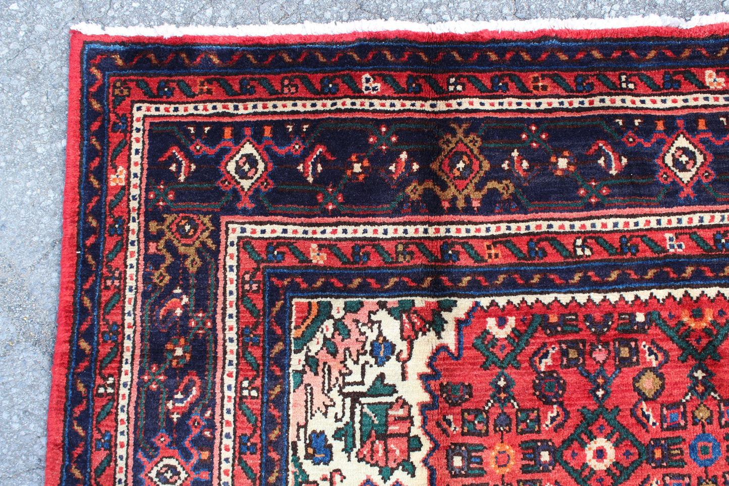 Red 5x10 Vintage Rug | Tribal Oriental Persian Rug | Kazak Bohemian Rug | Handmade Rug