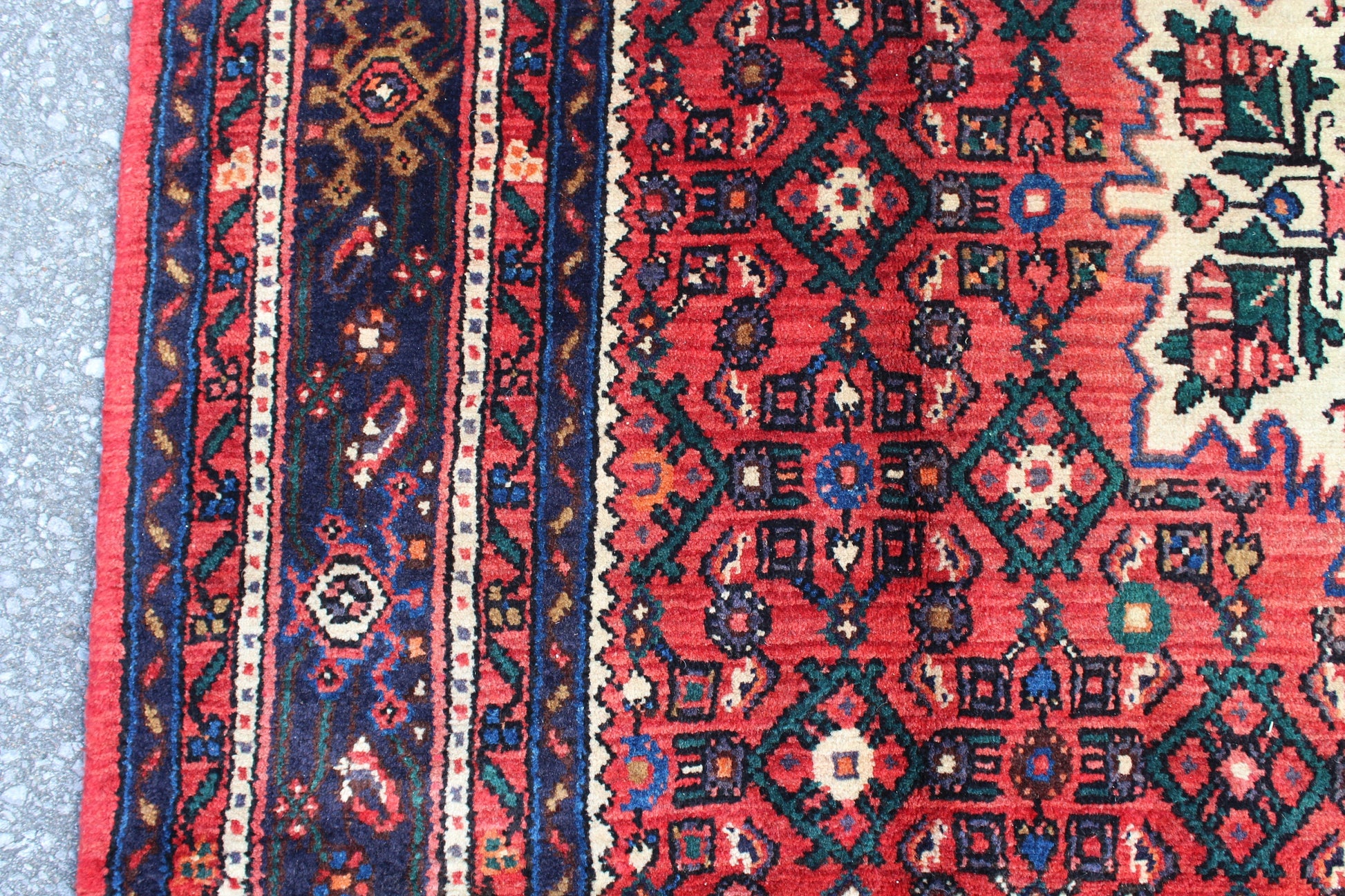 Red 5x10 Vintage Rug | Tribal Oriental Persian Rug | Kazak Bohemian Rug | Handmade Rug