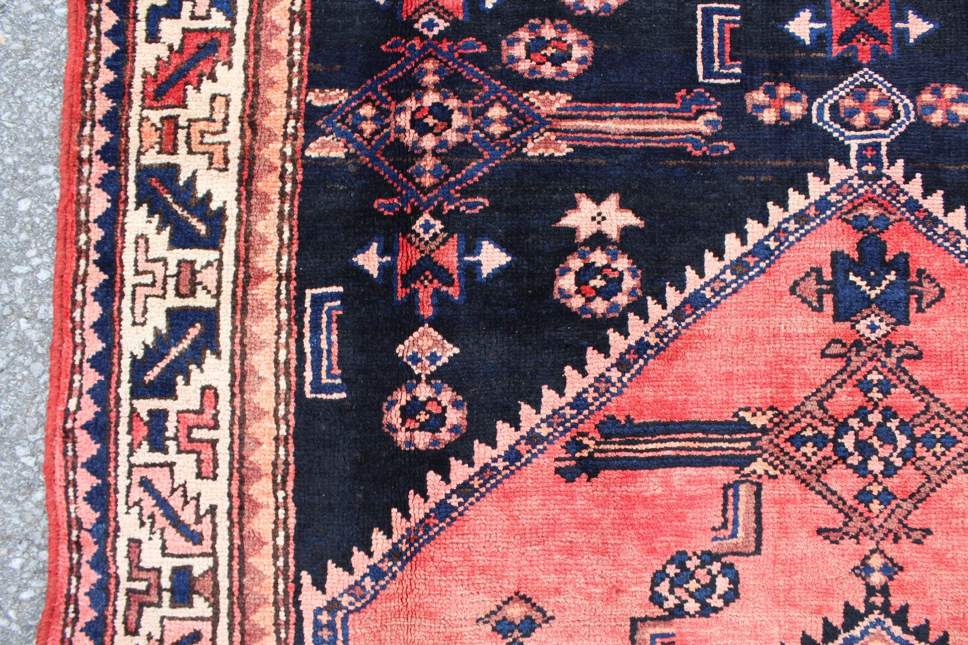 Red 4x7 Vintage Rug | Tribal Oriental Persian Rug | Kazak Bohemian Rug | Handmade Rug