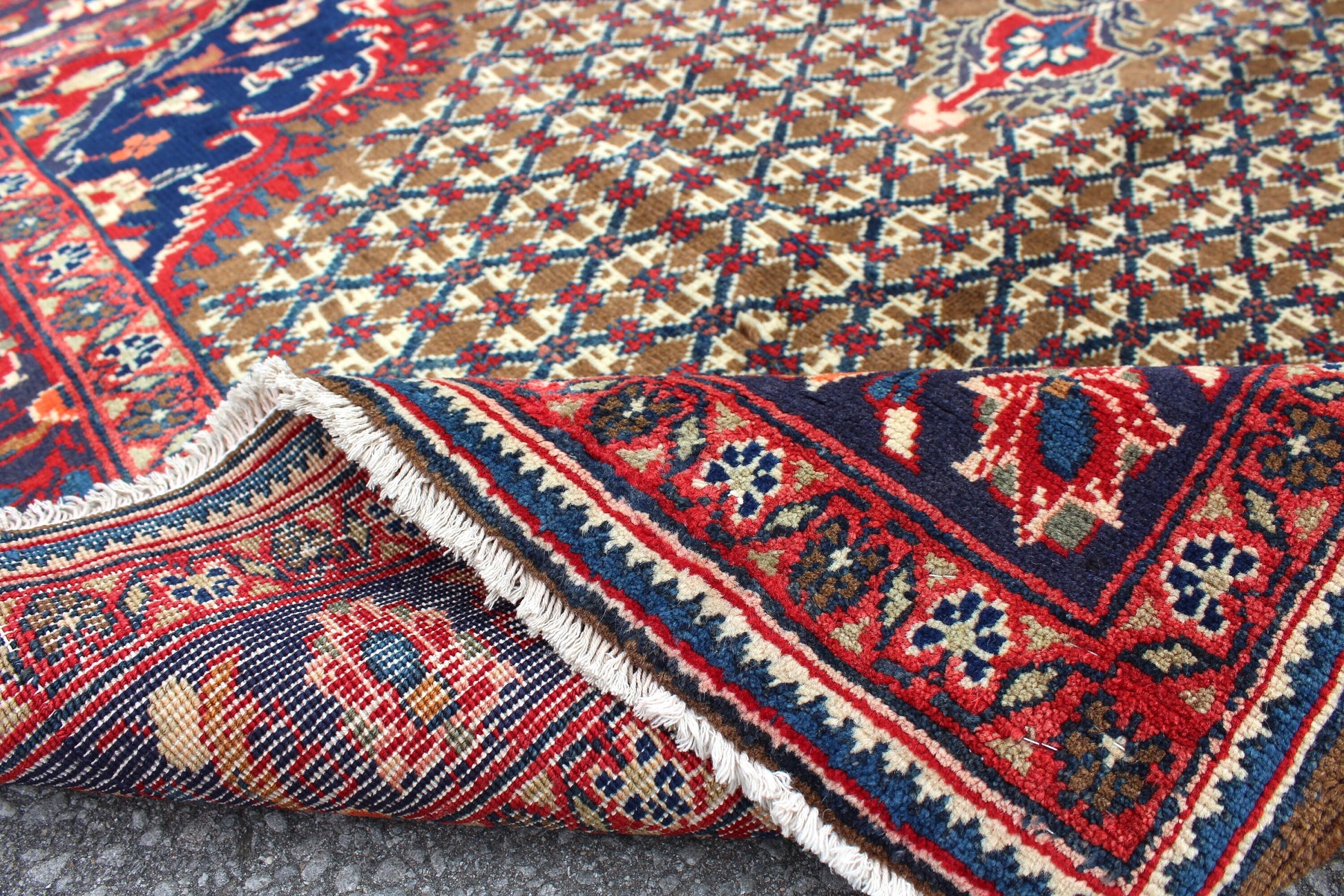 Red 4x8 Vintage Rug | Tribal Oriental Persian Rug | Kazak Bohemian Rug | Handmade Rug