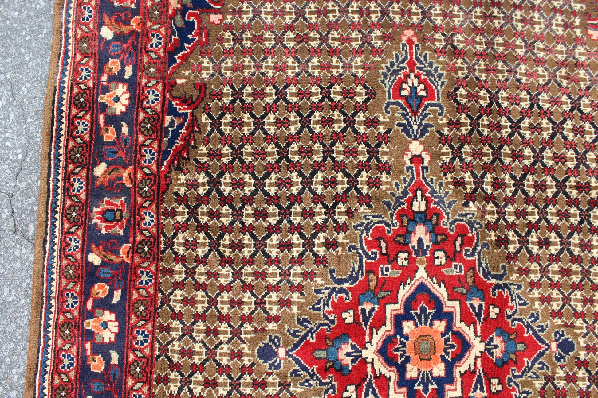 Red 4x8 Vintage Rug | Tribal Oriental Persian Rug | Kazak Bohemian Rug | Handmade Rug