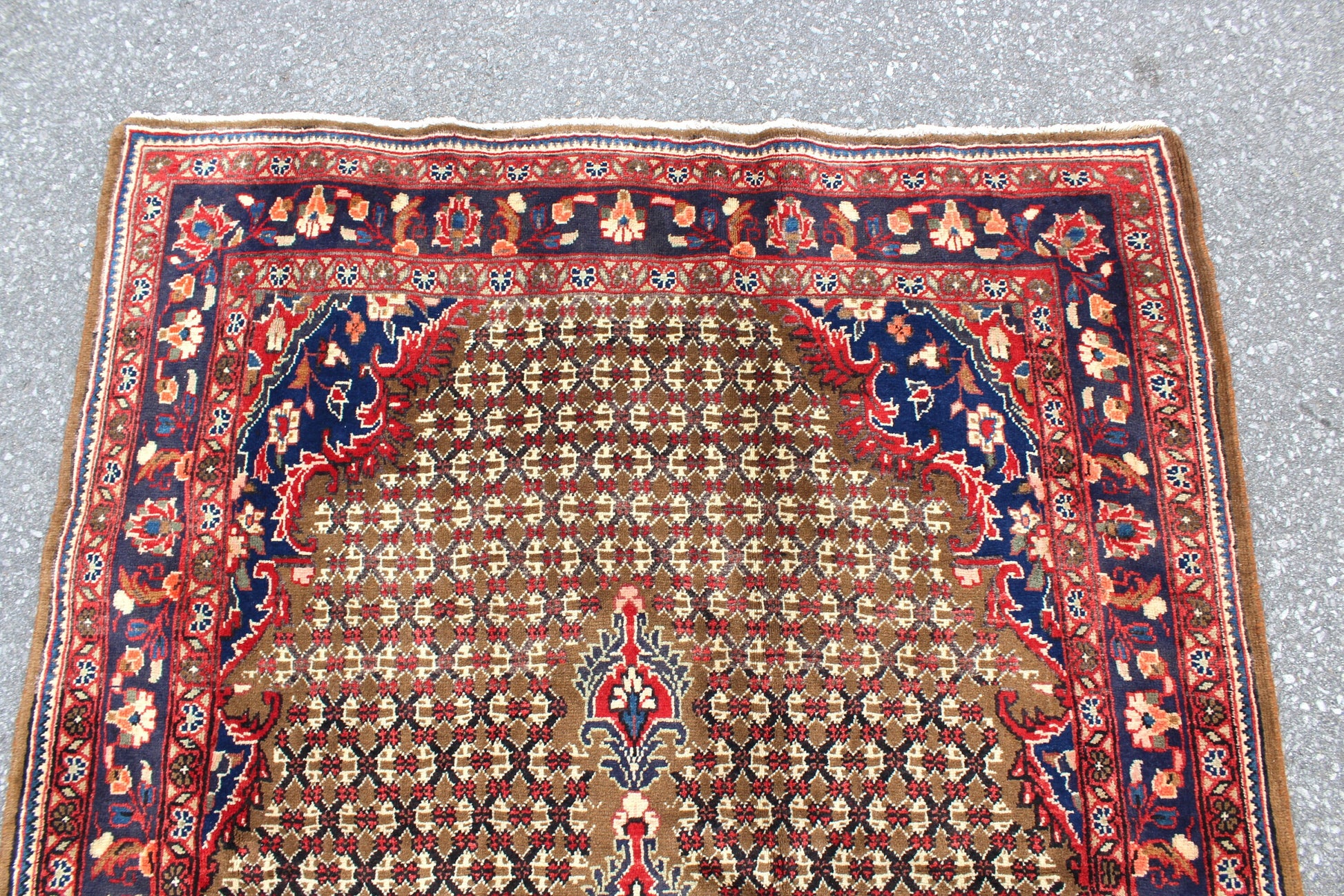 Red 4x8 Vintage Rug | Tribal Oriental Persian Rug | Kazak Bohemian Rug | Handmade Rug