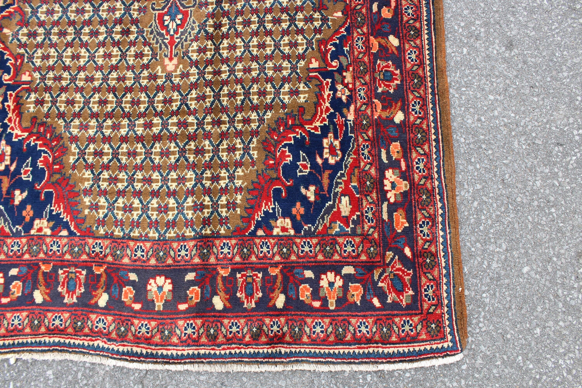 Red 4x8 Vintage Rug | Tribal Oriental Persian Rug | Kazak Bohemian Rug | Handmade Rug