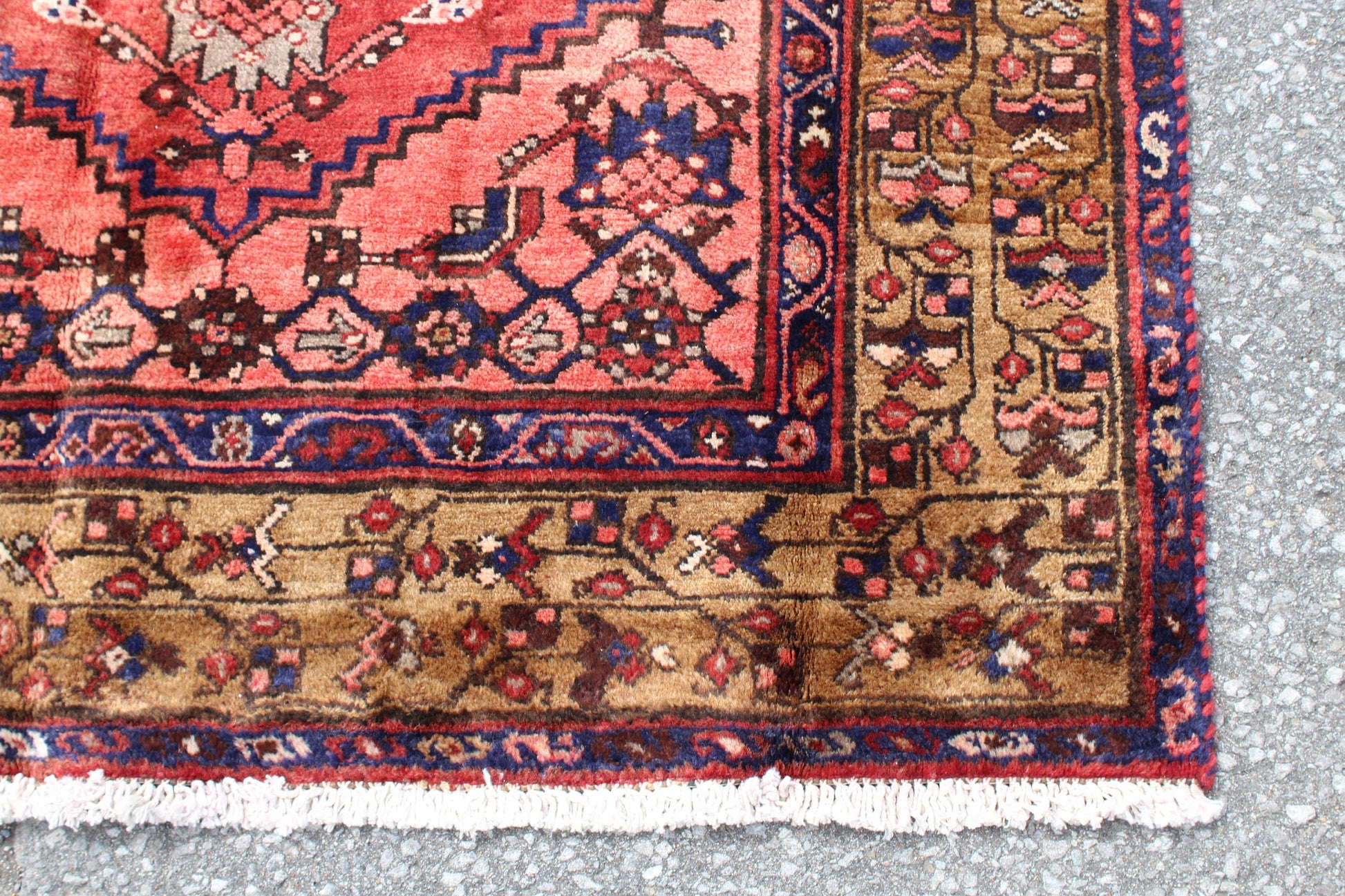 Red Blue 4x7 Vintage Rug | Tribal Oriental Persian Rug | Kazak Bohemian Rug | Handmade Rug6