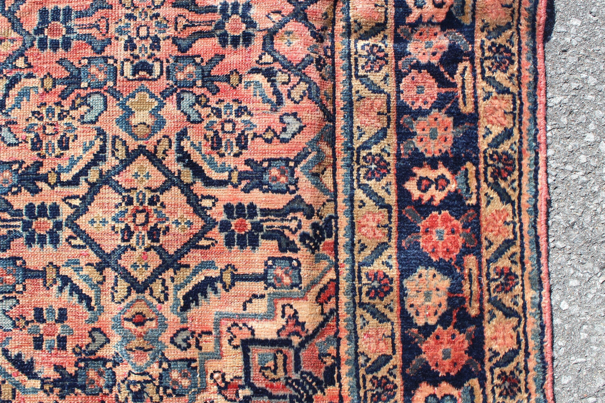 Pink Blue 4x7 Vintage Rug | Tribal Oriental Persian Rug | Kazak Bohemian Rug | Handmade Rug6