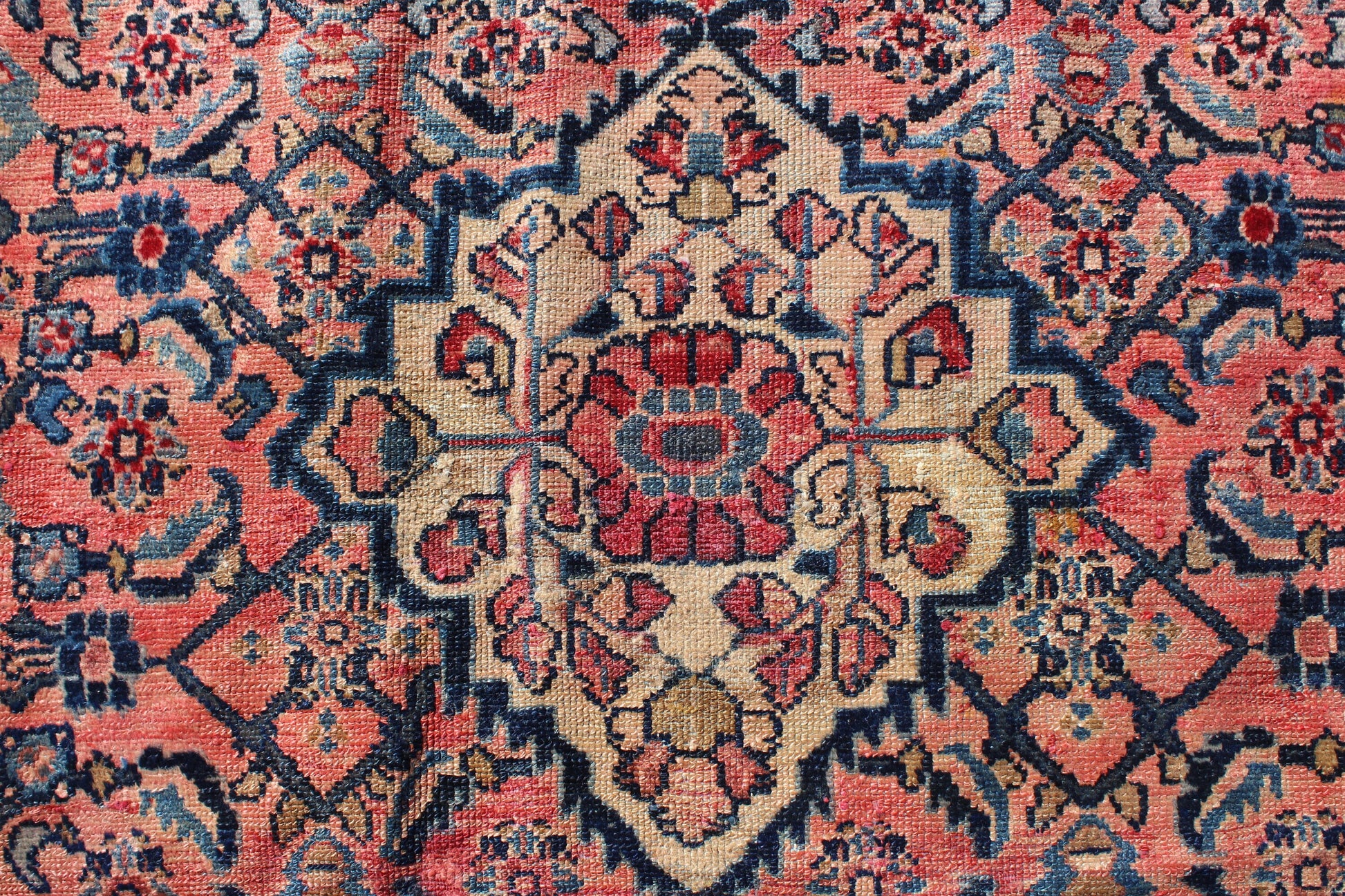 Pink Blue 4x7 Vintage Rug | Tribal Oriental Persian Rug | Kazak Bohemian Rug | Handmade Rug6