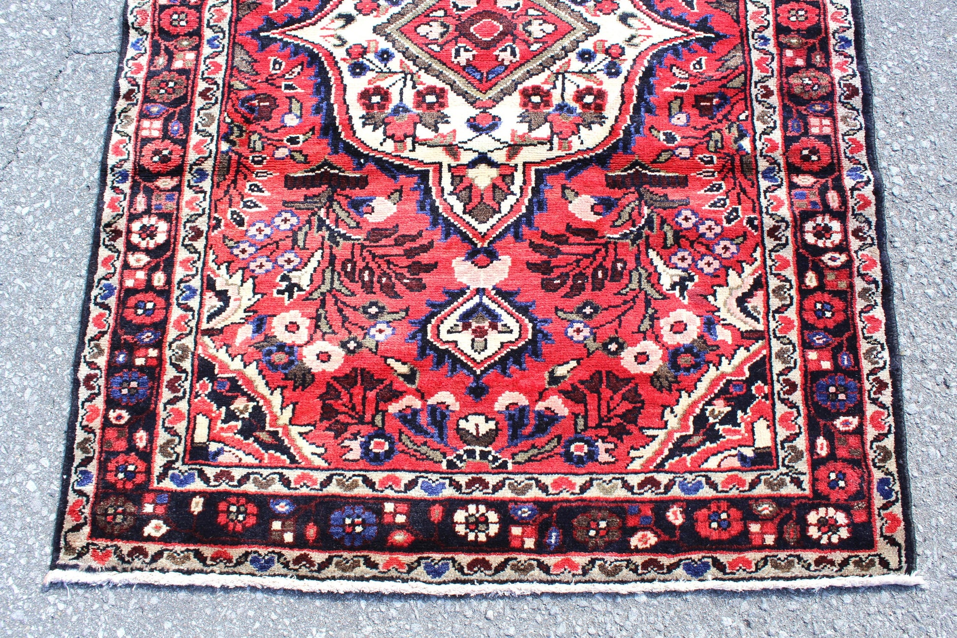 Red Black 3x5 Vintage Rug | Tribal Oriental Persian Rug | Kazak Bohemian Rug | Handmade Rug6