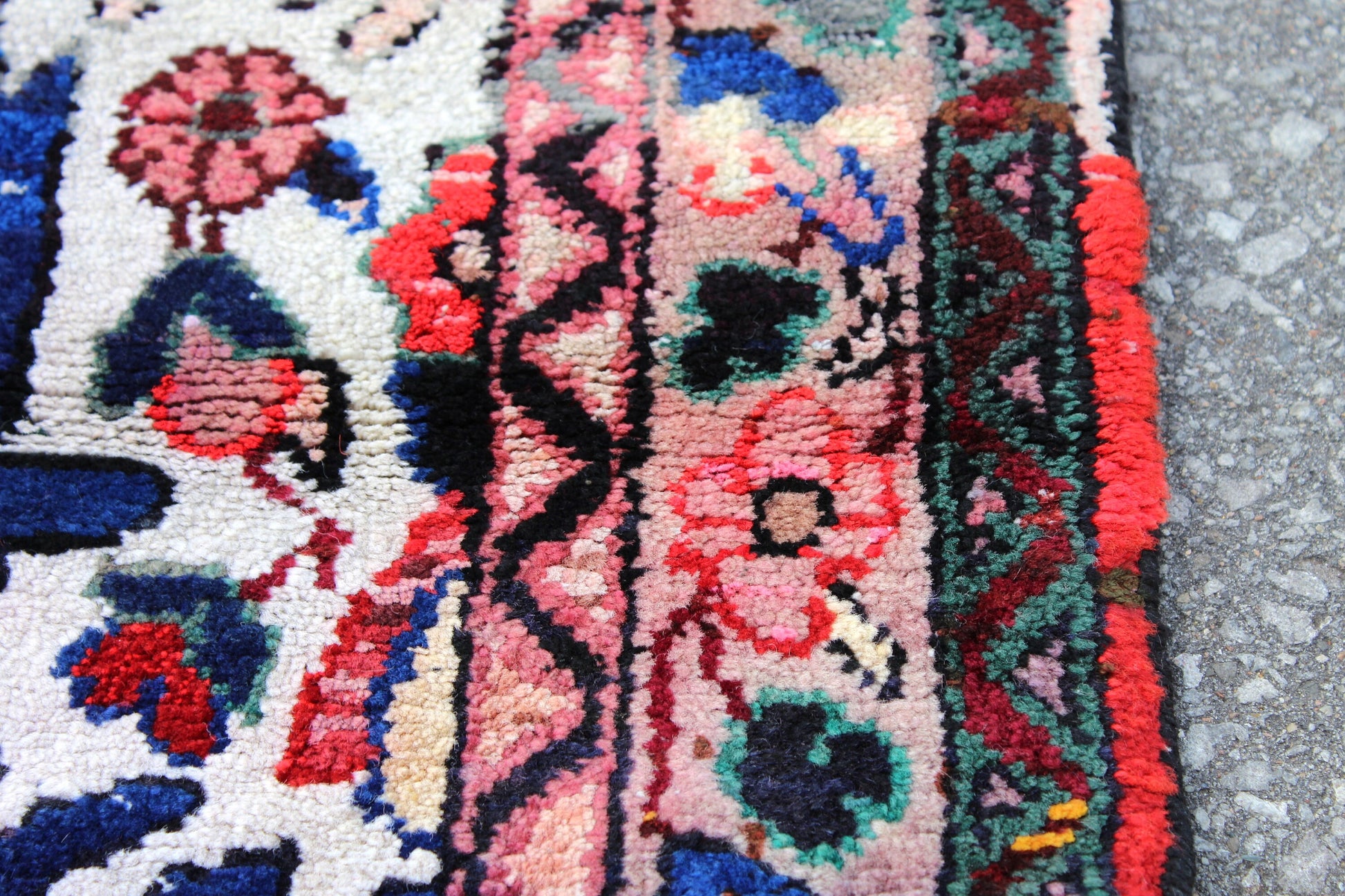Red Beige 3x4 Vintage Rug | Tribal Oriental Persian Rug | Kazak Bohemian Rug | Handmade Rug