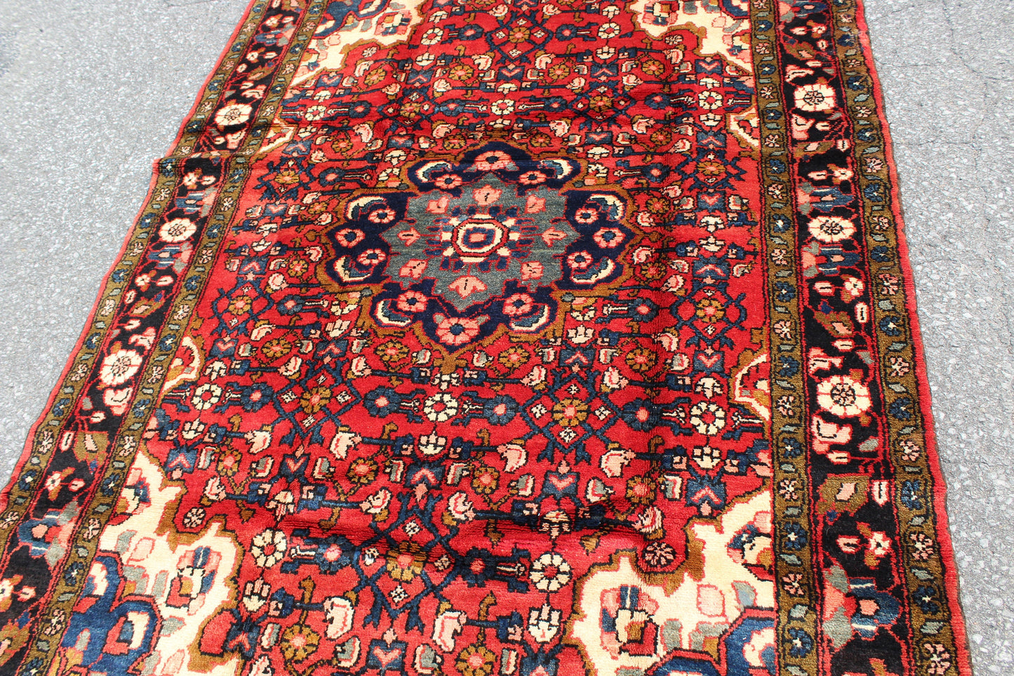 Red 4x7 Vintage Rug | Tribal Oriental Persian Rug | Kazak Bohemian Rug | Handmade Rug