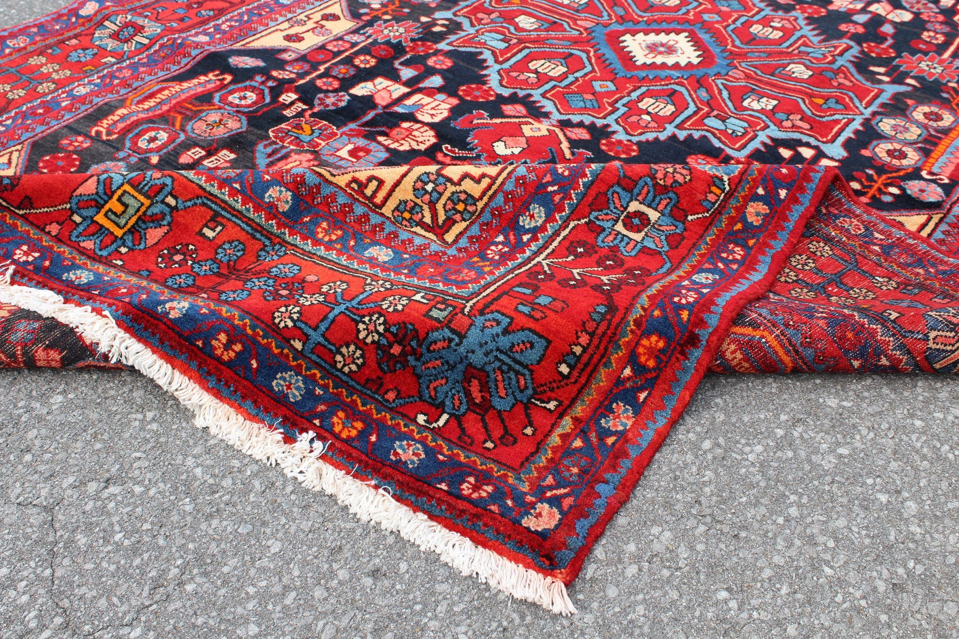 Red 6x10 Vintage Rug | Tribal Oriental Persian Rug | Kazak Bohemian Rug | Handmade Rug