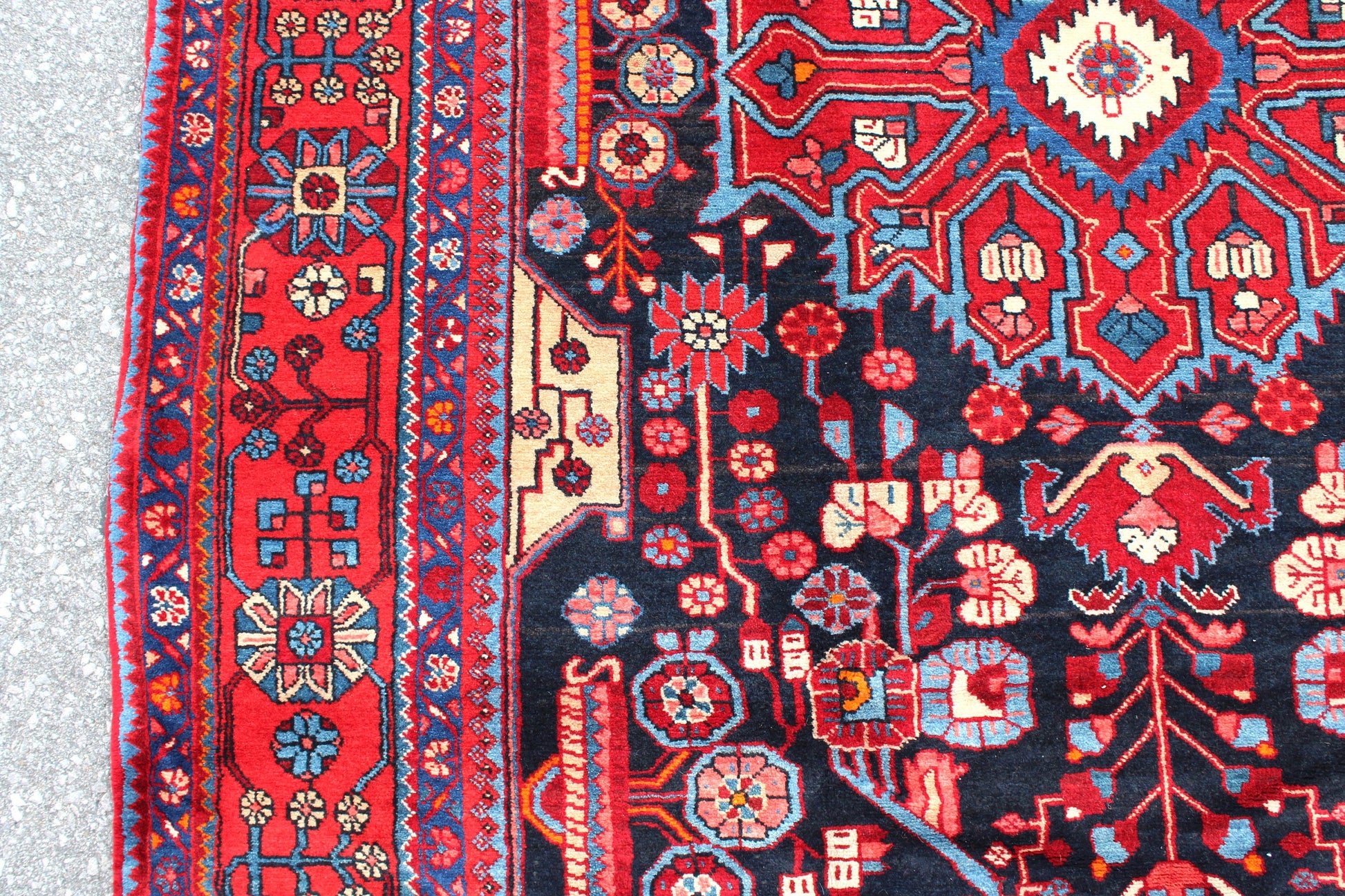 Red 6x10 Vintage Rug | Tribal Oriental Persian Rug | Kazak Bohemian Rug | Handmade Rug
