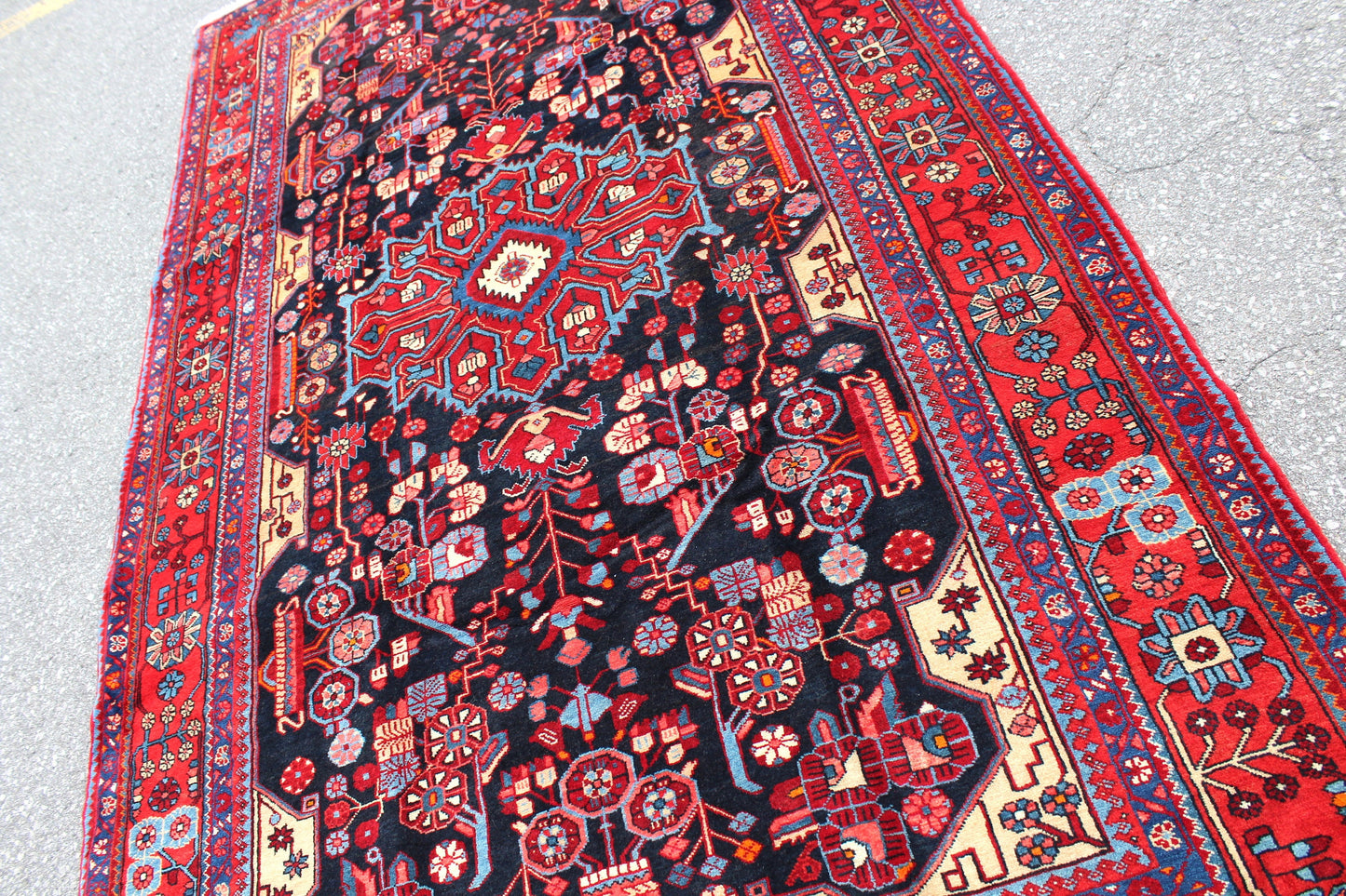 Red 6x10 Vintage Rug | Tribal Oriental Persian Rug | Kazak Bohemian Rug | Handmade Rug