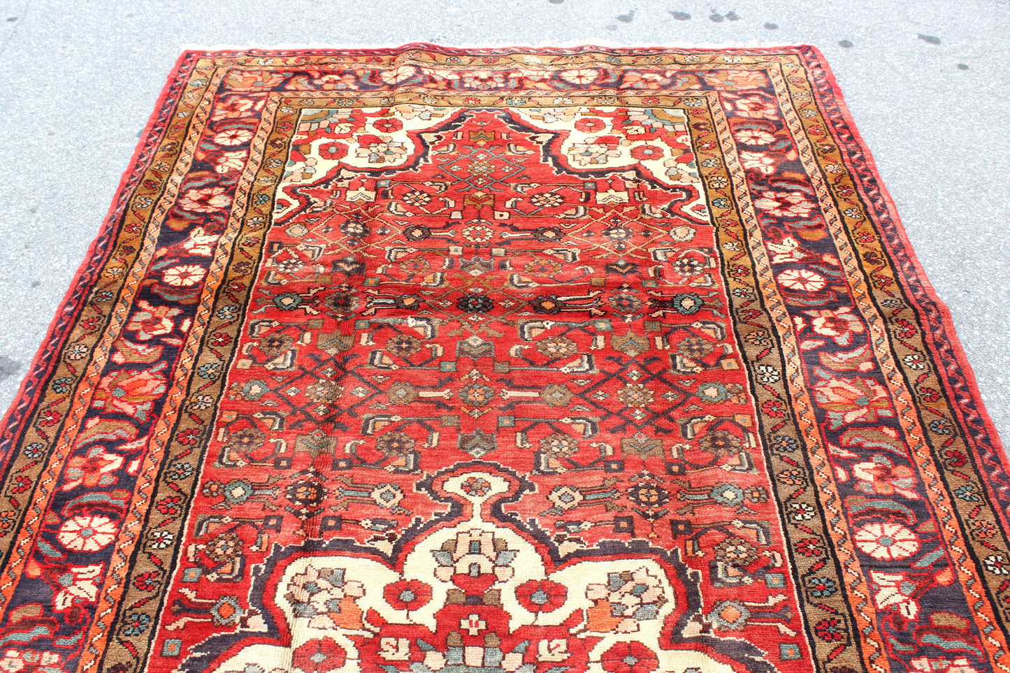 Red 6x10 Vintage Rug | Tribal Oriental Persian Rug | Kazak Bohemian Rug | Handmade Rug