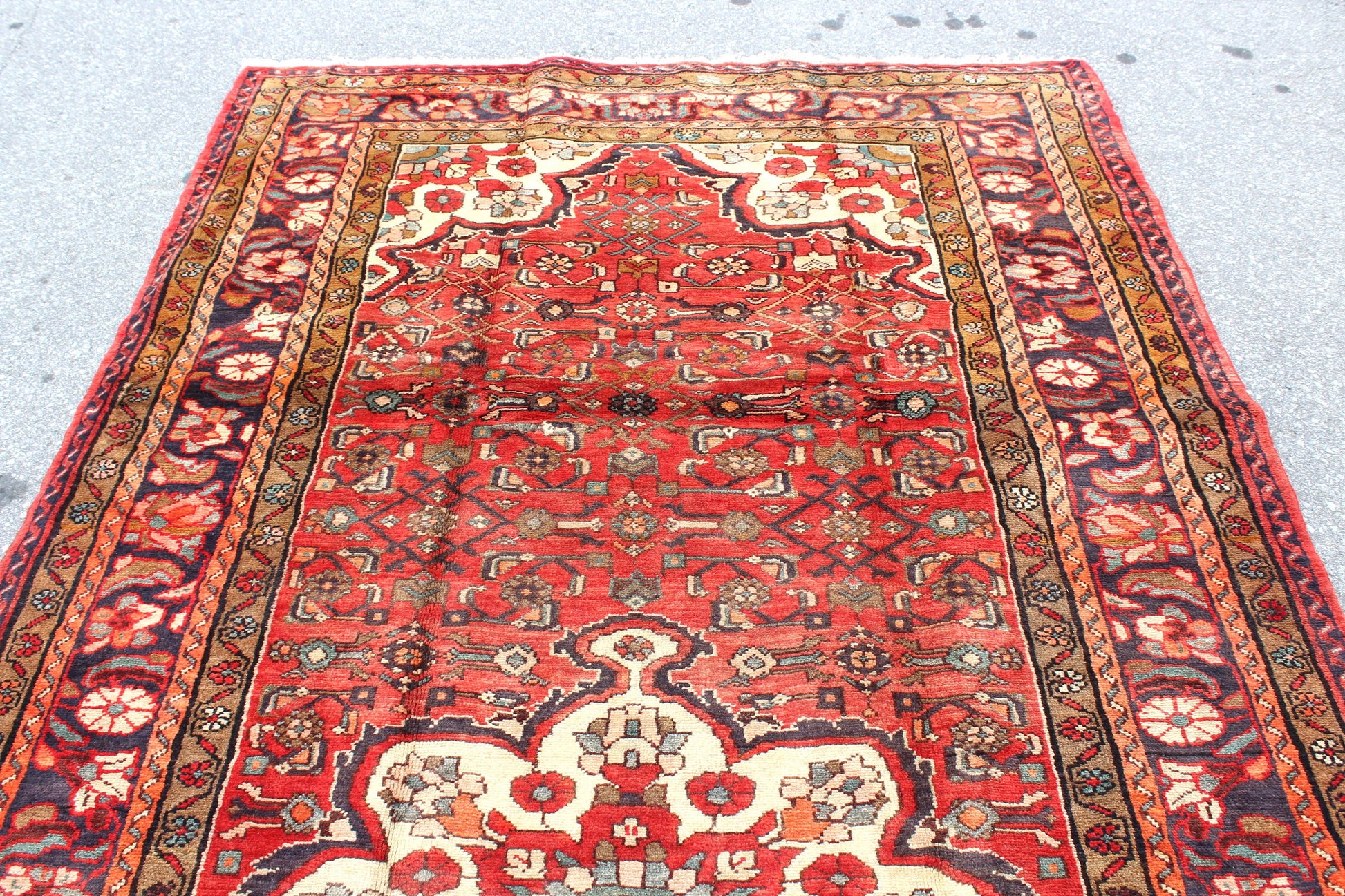 Red 6x10 Vintage Rug | Tribal Oriental Persian Rug | Kazak Bohemian Rug | Handmade Rug