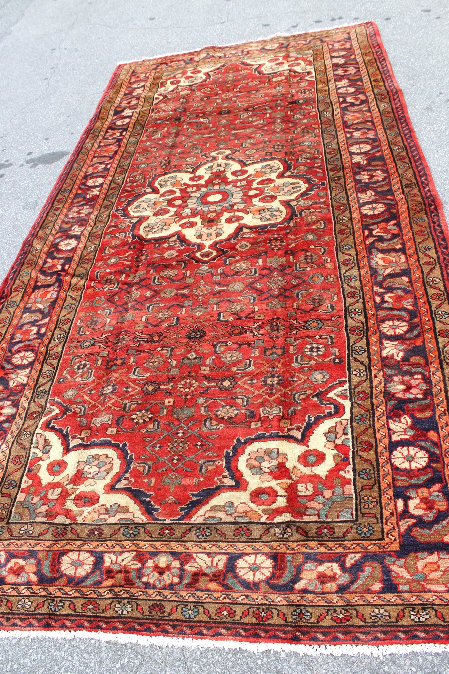 Red 6x10 Vintage Rug | Tribal Oriental Persian Rug | Kazak Bohemian Rug | Handmade Rug