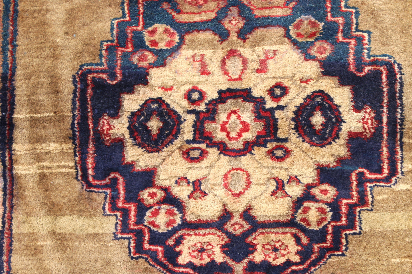 Beige Blue 3x5  Vintage Rug | Tribal Oriental Persian Rug | Kazak Bohemian Rug | Handmade Rug