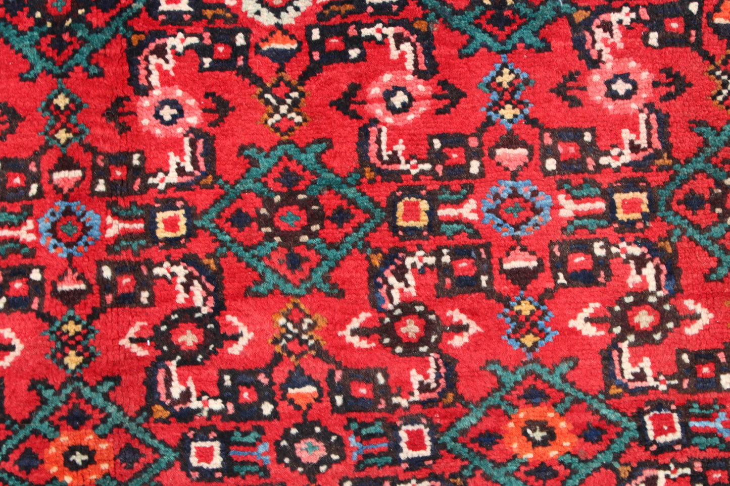 Red Blue 7x10 Vintage Rug | Tribal Oriental Persian Rug | Kazak Bohemian Rug | Handmade Rug