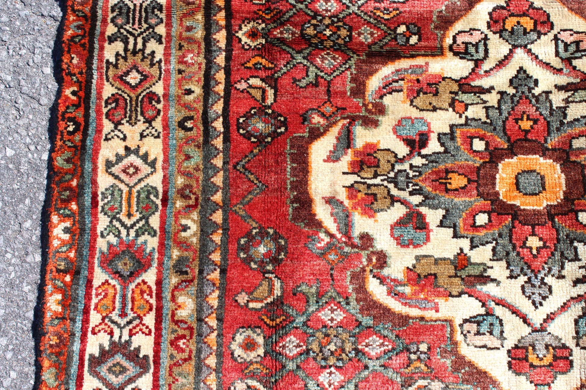Red 4x8 Vintage Rug | Tribal Oriental Persian Rug | Kazak Bohemian Rug | Handmade Rug
