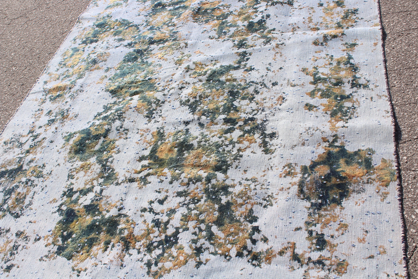 White Gold 6x9 Vintage Rug | Tribal Oriental Persian Rug | Kazak Bohemian Rug | Handmade Rug