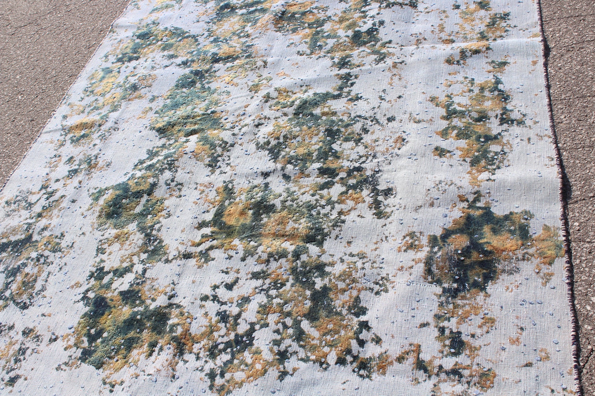 White Gold 6x9 Vintage Rug | Tribal Oriental Persian Rug | Kazak Bohemian Rug | Handmade Rug