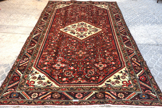 Red 5x12 Vintage Rug | Tribal Oriental Persian Rug | Kazak Bohemian Rug | Handmade Rug